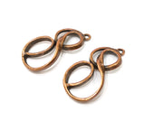 2 Copper Charm Antique Copper Charm (42x22mm) G17001