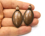 2 Copper Charm Antique Copper Charm (46x22mm) G17003
