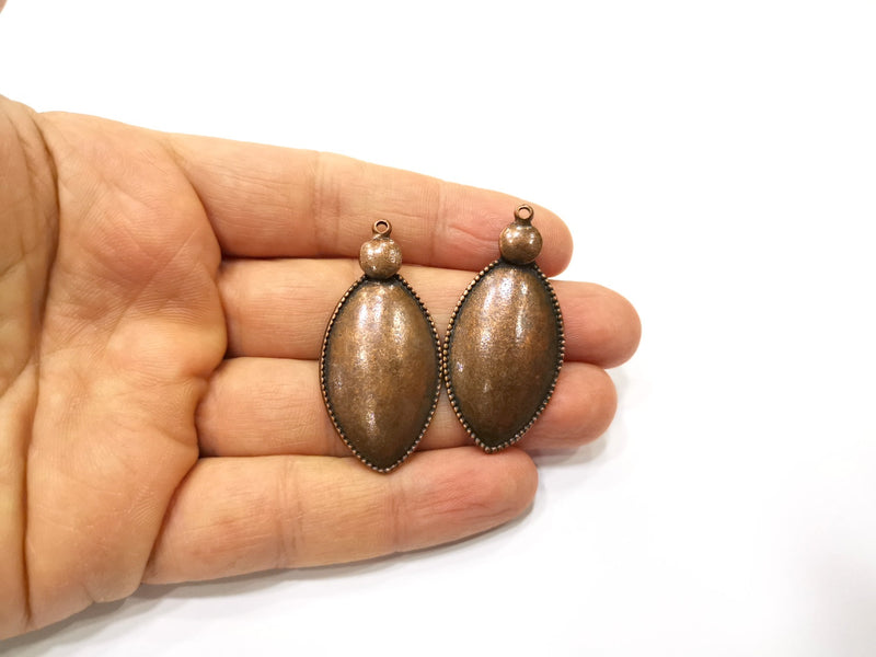 2 Copper Charm Antique Copper Charm (46x22mm) G17003