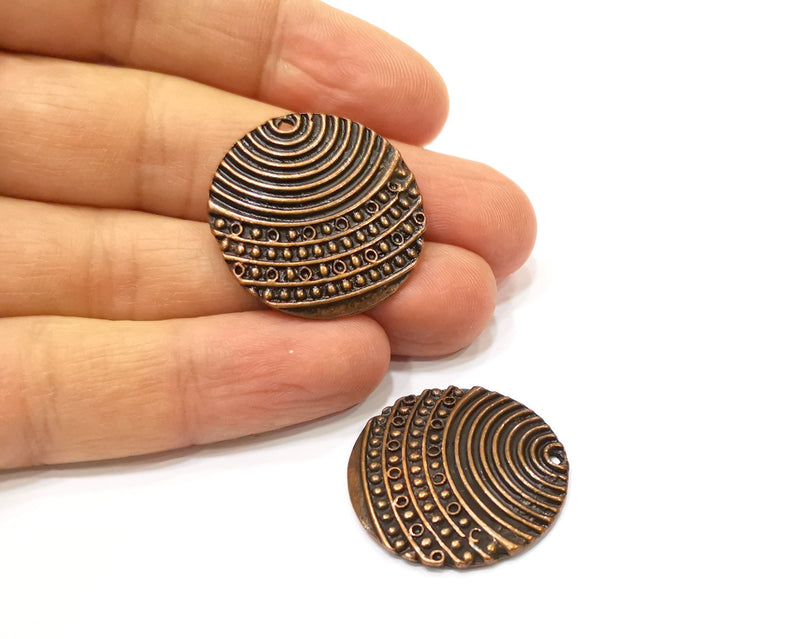 2 Copper Charm Antique Copper Charm (30mm) G17004