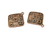 2 Copper Charm Antique Copper Charm (39x35mm) G17005