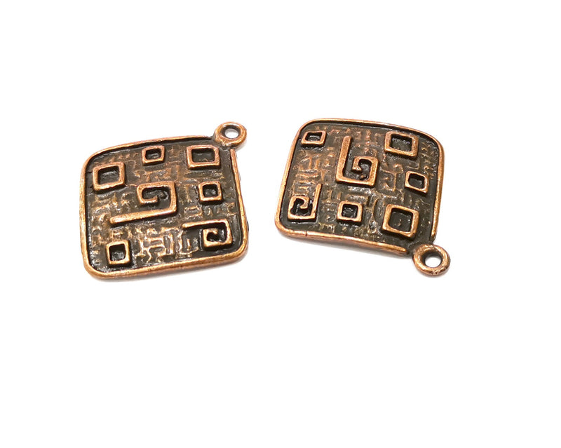 2 Copper Charm Antique Copper Charm (39x35mm) G17005