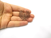 2 Copper Charm Antique Copper Charm (41x37mm) G17007