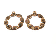 2 Copper Charm Antique Copper Charm (49x41mm) G17017