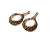 2 Copper Charm Antique Copper Charm (40x24mm) G17018
