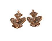 2 Copper Charm Connector Antique Copper Charm (37x26mm) G17024