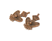 2 Copper Charm Connector Antique Copper Charm (37x26mm) G17024