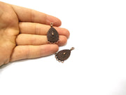 2 Copper Charm Connector Antique Copper Charm (35x20mm) G17026