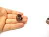 Copper Ring Settings inlay Ring Blank Mosaic Ring Bezel Base Cabochon Mountings (10 mm blank) Antique Copper Plated Brass  G17030