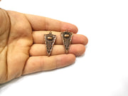 2 Copper Charm Antique Copper Charm (34x18mm) G17031