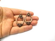 2 Copper Charm Antique Copper Charm (45x25mm) G17039