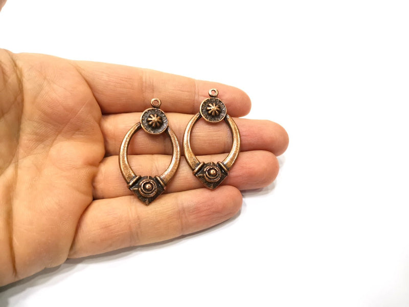 2 Copper Charm Antique Copper Charm (45x25mm) G17039