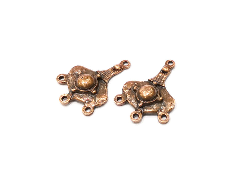 4 Copper Charm Connector Antique Copper Charm (25x18mm) G17040