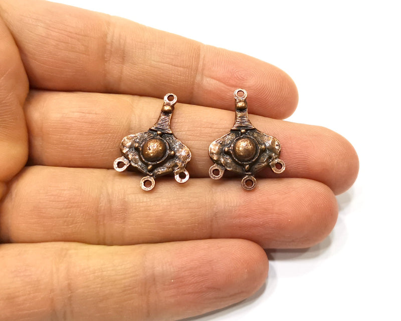 4 Copper Charm Connector Antique Copper Charm (25x18mm) G17040