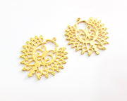 2 Gold Charms Gold Plated Charms  (42x42mm)  G17062