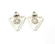 2 Silver Charms Antique Silver Plated Charms (33x25mm)  G17089