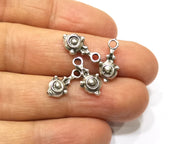 20 Silver Charms Antique Silver Plated Charms (16x8mm)  G17104