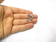 20 Silver Charms Antique Silver Plated Charms (16x8mm)  G17104