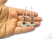 2 Silver Charms Antique Silver Plated Charms (66x24mm)  G17109