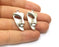 4 Mask Charms Antique Silver Plated Charms (31x16mm)  G17528