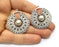 2 Silver Charms Antique Silver Plated Charms (36mm)  G17530