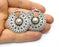2 Silver Charms Antique Silver Plated Charms (36mm)  G17530