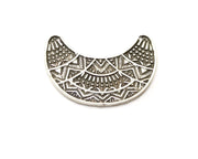 2 Ethnic Pendant Antique Silver Plated Pendant (45x31mm)  G17532