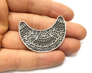 2 Ethnic Pendant Antique Silver Plated Pendant (45x31mm)  G17532