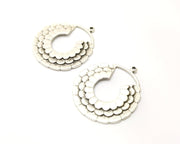 2 Silver Charms Antique Silver Plated Charms (34mm)  G17533