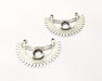 4 Ethnic Pendant Antique Silver Plated Pendant (39x26mm)  G17538