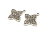2 Silver Charms Antique Silver Plated Charms (37x32mm)  G17540