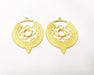 2 Gold Charms Gold Plated Charms  (43x34mm)  G17542