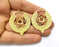 2 Gold Charms Gold Plated Charms  (43x34mm)  G17542