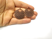 2 Copper Charm Antique Copper Charm (38x33mm) G17544