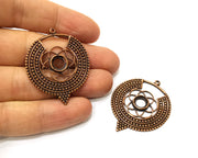 2 Copper Charm Antique Copper Charm (42x34mm) G17554