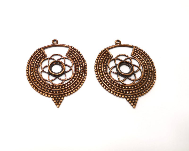 2 Copper Charm Antique Copper Charm (42x34mm) G17554