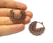 2 Copper Charm Antique Copper Charm (38x36mm) G17561