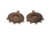 2 Copper Connector Charm Antique Copper Charm (31x30mm) G17564