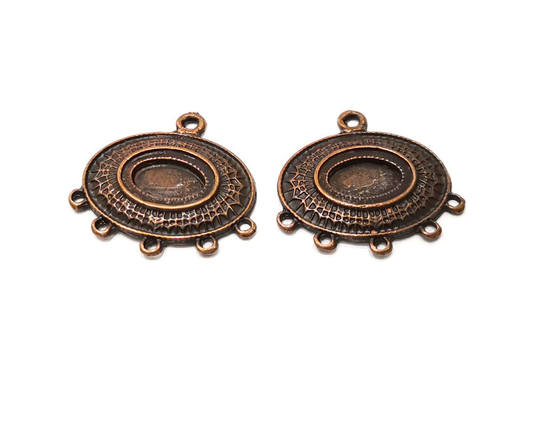 2 Copper Connector Charm Antique Copper Charm (31x30mm) G17564