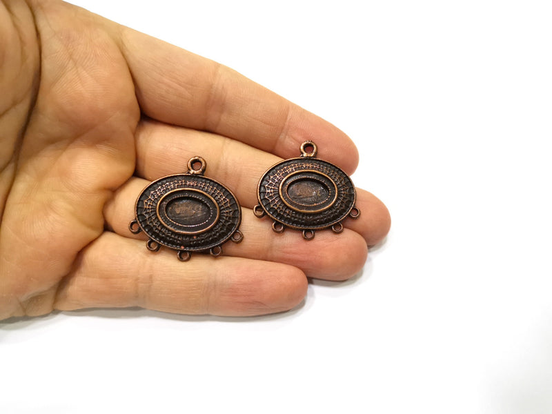 2 Copper Connector Charm Antique Copper Charm (31x30mm) G17564