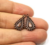 20 Teardrop Charm Antique Copper Charm (20x10mm) G17566