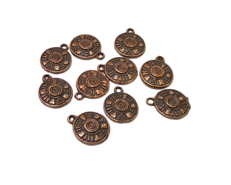 10 Copper Charm Antique Copper Charm (16x14mm) G17568