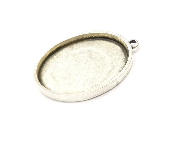 Silver Hammered Base Blank inlay Blank Pendant Base Resin Blank Mosaic Mountings Antique Silver Plated Metal (40x30mm blank )  G17136