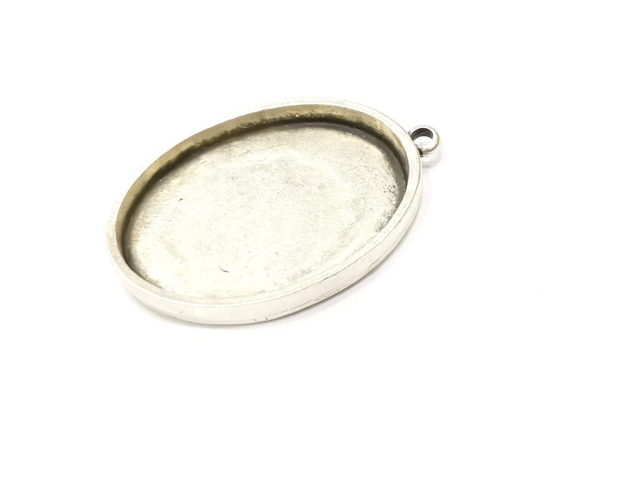 Silver Hammered Base Blank inlay Blank Pendant Base Resin Blank Mosaic Mountings Antique Silver Plated Metal (40x30mm blank )  G17136