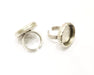 Ring Blank Setting Hammered Ring Base Bezel inlay Ring Backs Glass Cabochon Mounting Adjustable Antique Silver Plated Ring (20mm ) G17155