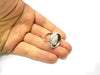 Ring Blank Setting Hammered Ring Base Bezel inlay Ring Backs Glass Cabochon Mounting Adjustable Antique Silver Plated Ring (20mm ) G17155
