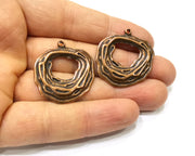 4 Copper Charm Antique Copper Charm (31x30mm) G17169
