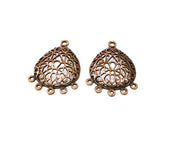 2 Copper Charm Connector Antique Copper Charm (36x24mm) G17171
