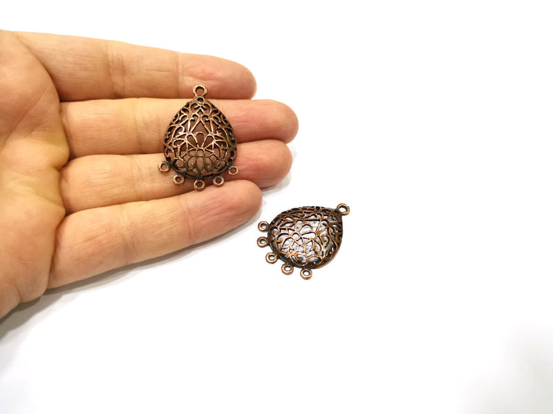 2 Copper Charm Connector Antique Copper Charm (36x24mm) G17171