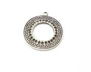 2 Silver Charms Antique Silver Plated Charms (35mm)  G17180